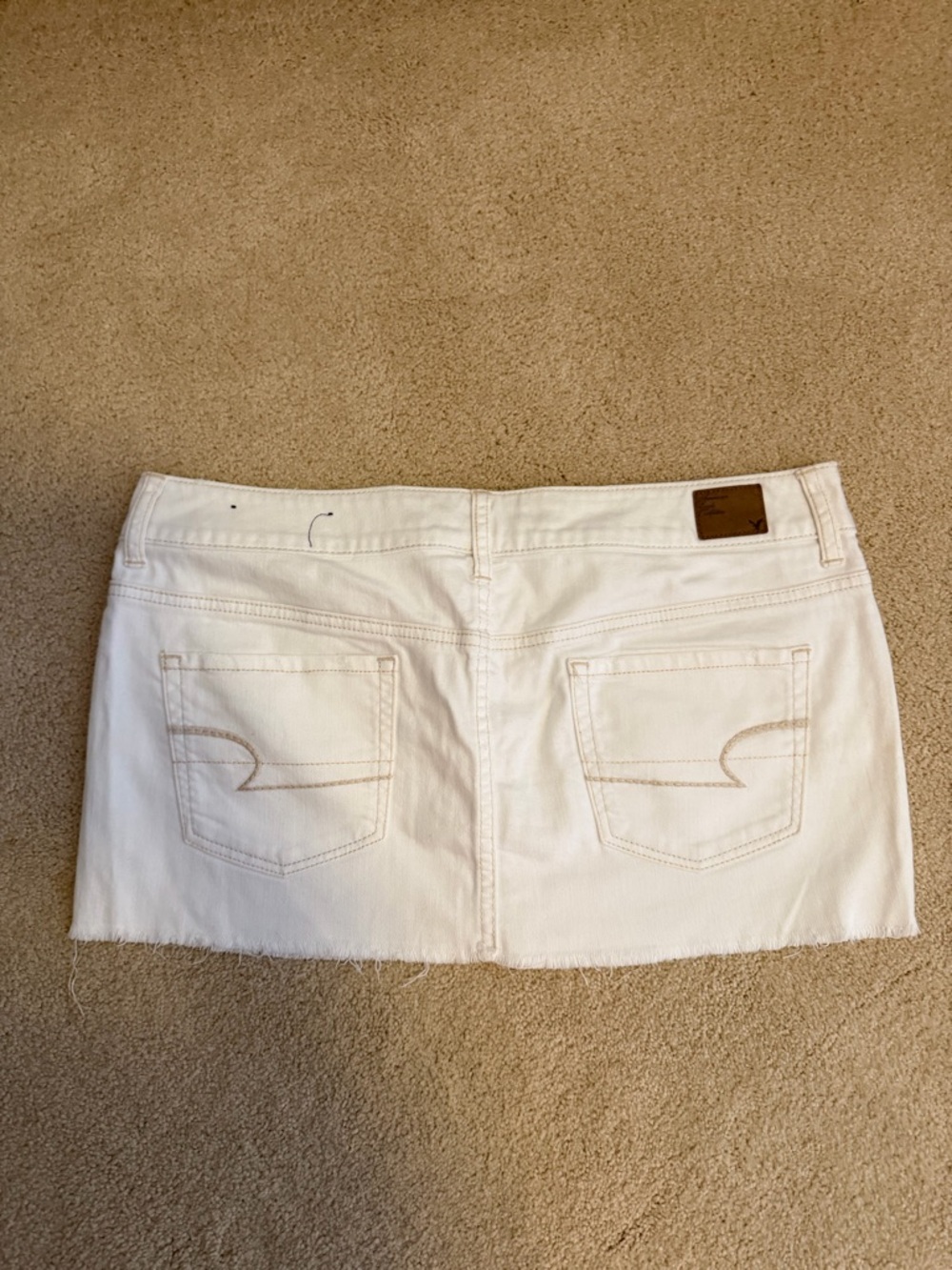 American Eagle Outfitters White Denim Mini Skirt - Picture 2 of 5